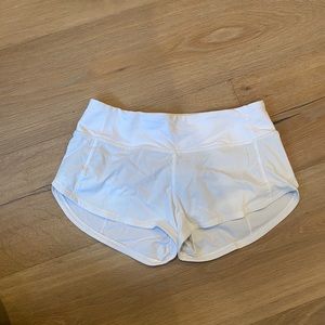 White Lululemon shorts